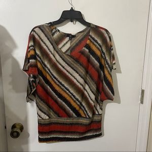 Have Striped Kimono Sleeve Top 1x